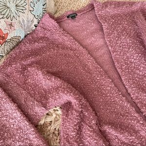 Fluffy Pom Pom Sweater Cardigan with Pockets